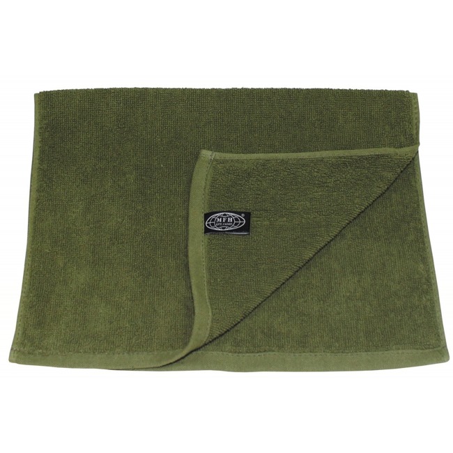 Towel, terry cloth, OD green, 50 x 30 cm