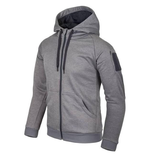 URBAN TACTICAL HOODIE (FULLZIP)® - GREY MELANGE - HELIKON