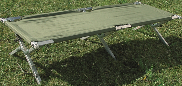 US ALUMINIUM FOLDING COT - 210X70 CM