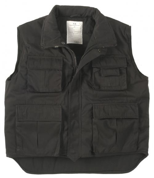 US ARMY BLACK RANGER VEST LINED IMPORT (LIGHT WEIGHT FILLING)