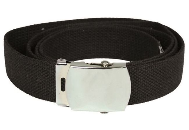 US Black COTTON WEB BELT