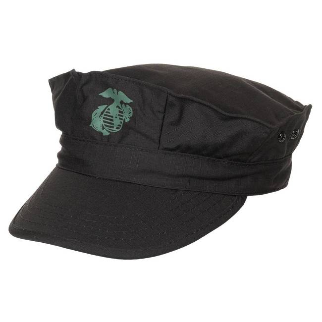 US CAP "USMC" - MFH® - BLACK