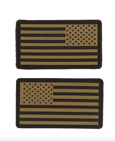 US FLAG PATCH 3D - POLYVINYL CHLORIDE - PACK OF 2 - DESERT - MIL-TEC