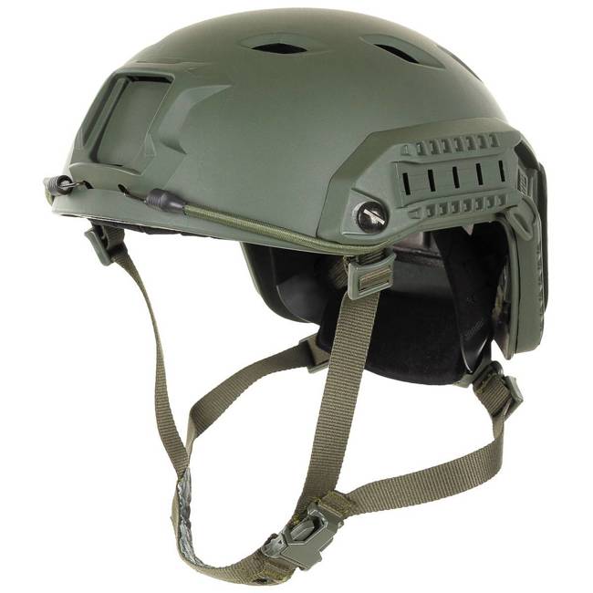 US Helmet - "FAST-paratroopers" - ABS-plastic - rails - OD Green - MFH