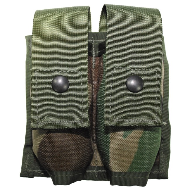 US bullet pouch, "MOLLE", woodl., orig., used 12 cm, depth: 3 cm, heigh: 13 