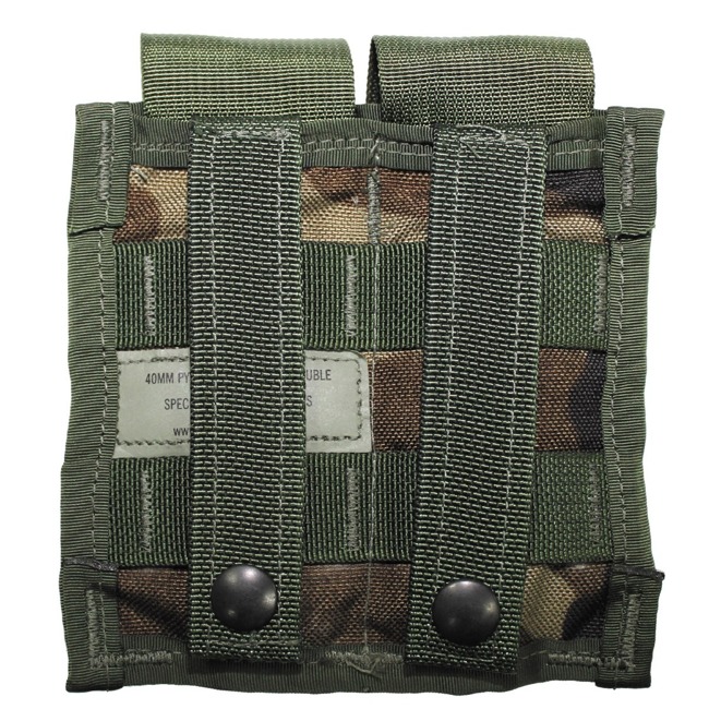 US bullet pouch, "MOLLE", woodl., orig., used 12 cm, depth: 3 cm, heigh: 13 