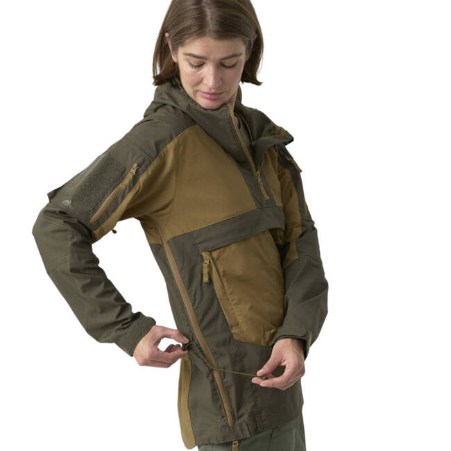 Unisex Tracer Anorak Jacket - Polycotton Stretch Ripstop - Olive Green - Helikon Tex