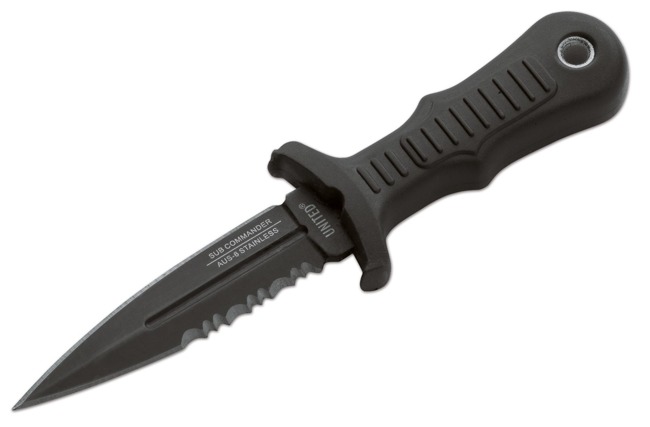 United Cutlery Sub Commander Black Serrated Knife 