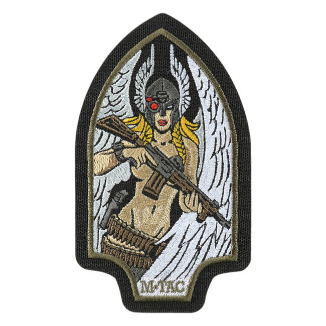 VALKYRIE PATCH (embroidered) - CORDURA - BLACK/RANGER GREEN - M-TAC