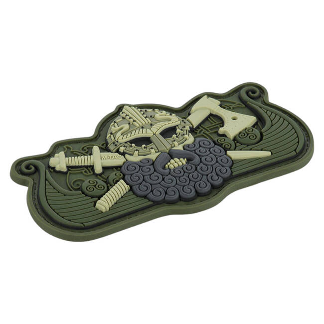 VIKING DRAKKAR PATCH 3D PVC - BLACK/OLIVE - M-TAC