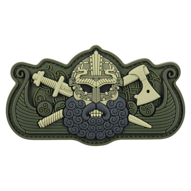 VIKING DRAKKAR PATCH 3D PVC - BLACK/OLIVE - M-TAC