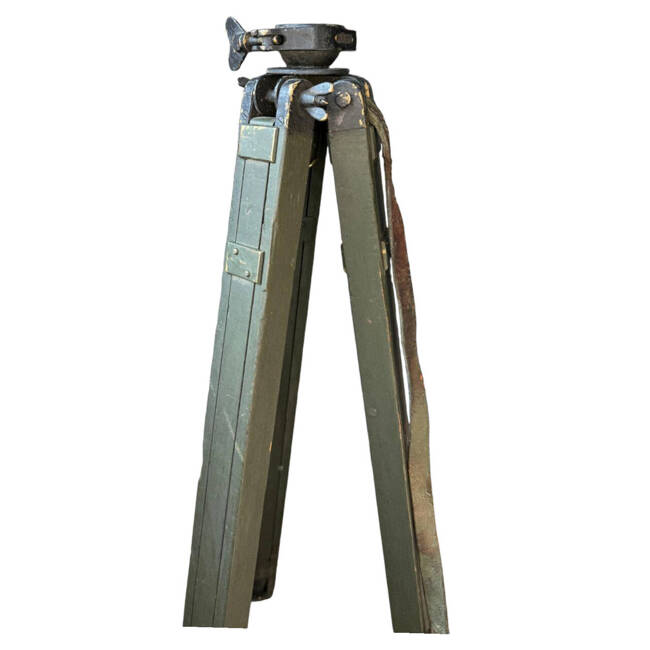 VINTAGE TRIPOD FOR PERISCOPE - WOOD/METAL - ROMANIAN ARMY MILITARY SURPLUS - OD - IN GOOD CONDITION