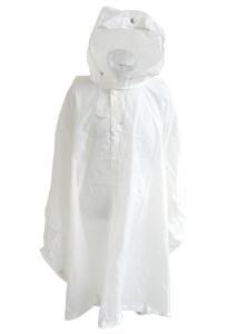 WET WEATHER PONCHO - SWISS ARMY - WHITE - MILITARY SURPLUS - LIKE NEW