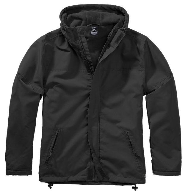 WINDBREAKER FRONT ZIP - BLACK - BRANDIT