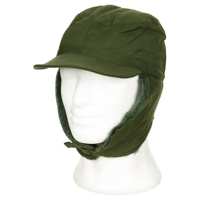 WINTER CAP M59 - OD GREEN - MILITARY SURPLUS FROM THE SWEDISH ARMY - LIKE NEW