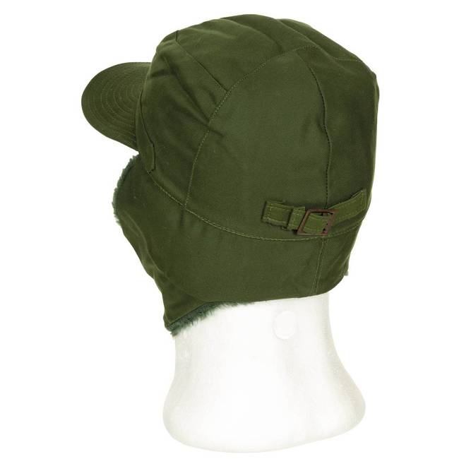 WINTER CAP M59 - OD GREEN - MILITARY SURPLUS FROM THE SWEDISH ARMY - LIKE NEW