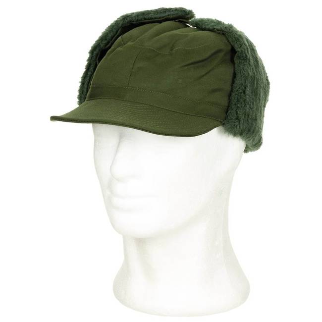 WINTER CAP M59 - OD GREEN - MILITARY SURPLUS FROM THE SWEDISH ARMY - LIKE NEW