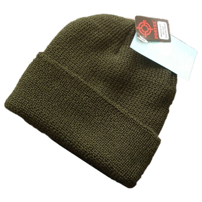 Watch cap - 100% wool - Olive - Fostex