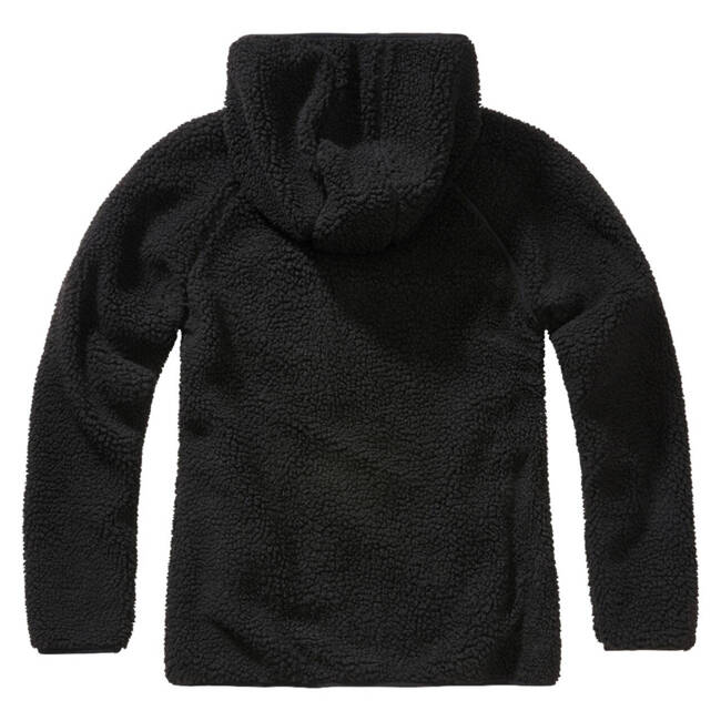 Women's Teddyfleece jacket with hood - black - Brandit