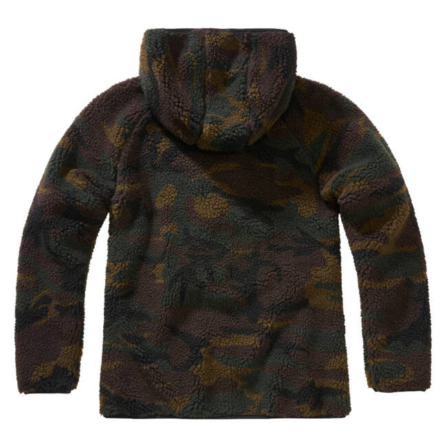 Women's Teddyfleece jacket with hood - woodland - Brandit