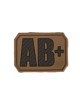 3D BLOOD TYPE PATCH - Mil-Tec® - DARK COYOTE - AB POS