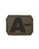 3D BLOOD TYPE PATCH - Mil-Tec® - OD GREEN - A NEG