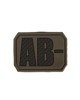 3D BLOOD TYPE PATCH - Mil-Tec® - OD GREEN - AB NEG 