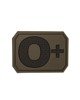 3D BLOOD TYPE PATCH - Mil-Tec® - OD GREEN - O POS