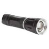 Aluminum flashlight, rechargeable - black - Reintex