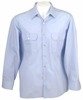 GERMAN SERVICE SHIRT - LIGHT BLUE - MILITARY SURPLUS - USED