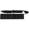 Knife with fixed Blade, black, paracord wrap handle, black