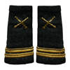 OFFICER RANKS, MAPN - LIEUTENANT WITH SIGN OF ARMS, BLACK CITY - MILITARY SURPLUS ROMANIAN ARMY - USED