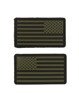 US FLAG PATCH 3D - POLYVINYL CHLORIDE - PACK OF 2 - OD - MIL-TEC