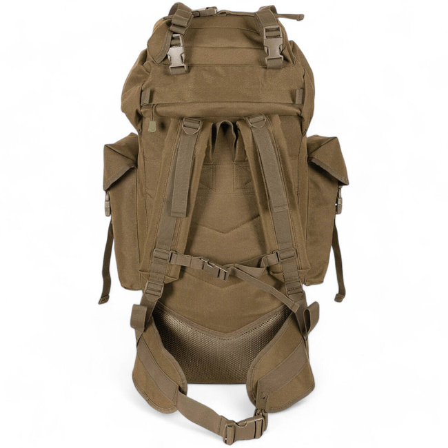 BACKPACK COMBAT BW - MOLLE - ALUMINUM ROD - 65 L - MFH - COYOTE