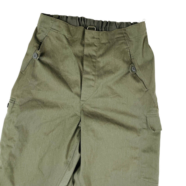 PANTALONI  VINTAGE DE LUCRU CARGO MDL M44 - ANII '80 - UNISEX - 27" - VERDE OD - SURPLUS MILITAR ARMATA GERMANA