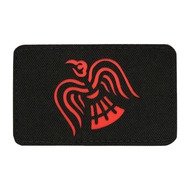 PATCH RAVEN FLAG LASER CUT - BLACK/RED - M-TAC