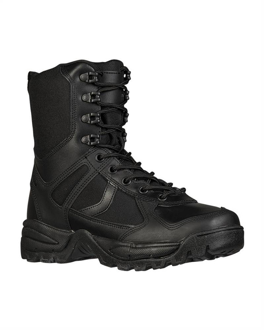 BLACK ′PATROL′ BOOTS ONE-ZIP