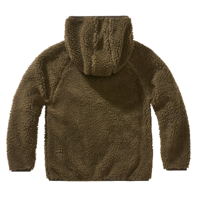 Jacheta Teddyfleece cu gluga pentru copii - olive - Brandit