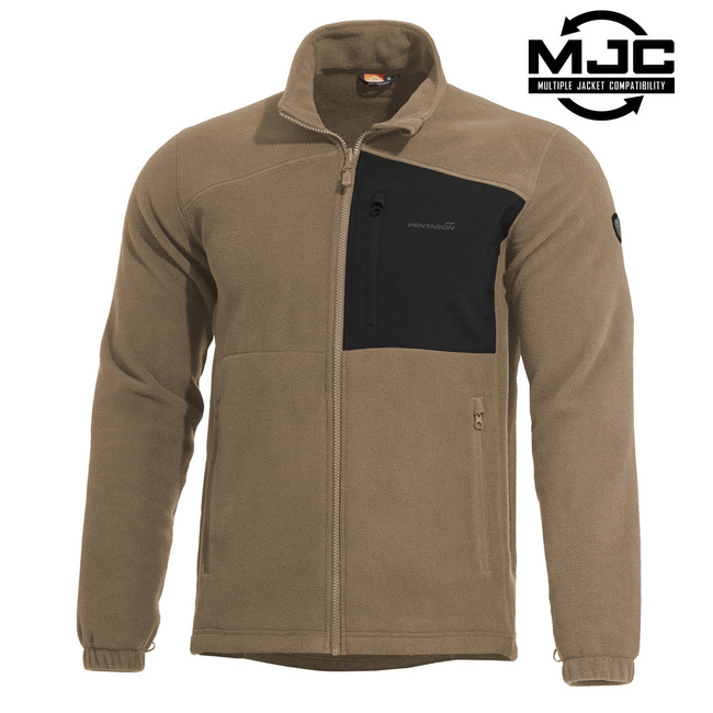 FLEECE JACKET WITH ZIPPER - ATHOS 2.0 - PENTAGON® - COYOTE