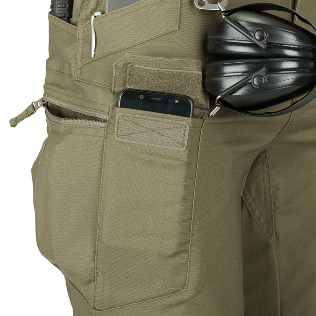 URBAN TACTICAL PANTS - POLYCOTTON CANVAS - HELIKON - JUNGLE GREEN - SHORT 