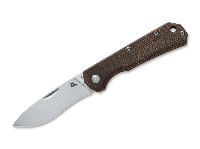 POCKET KNIFE CIOL MICARTA DARK BROWN - BLACK FOX