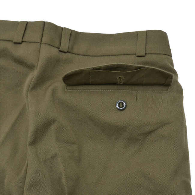 PANTALONI DE UNIFORMA VINTAGE DIN LANA DT/VT- SURPLUS MILITAR ARMATA OLANDEZA - TINUTA DE ZI CU ZI - VERDE OD - IN STARE BUNA