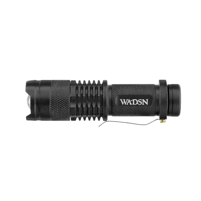 MINI TELESCOPIC FLASHLIGHT - BLACK - WADSN