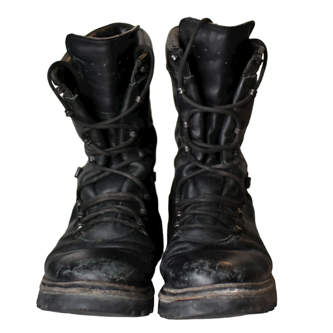 ROMANIAN MILITARY BOOTS - BLACK - USED