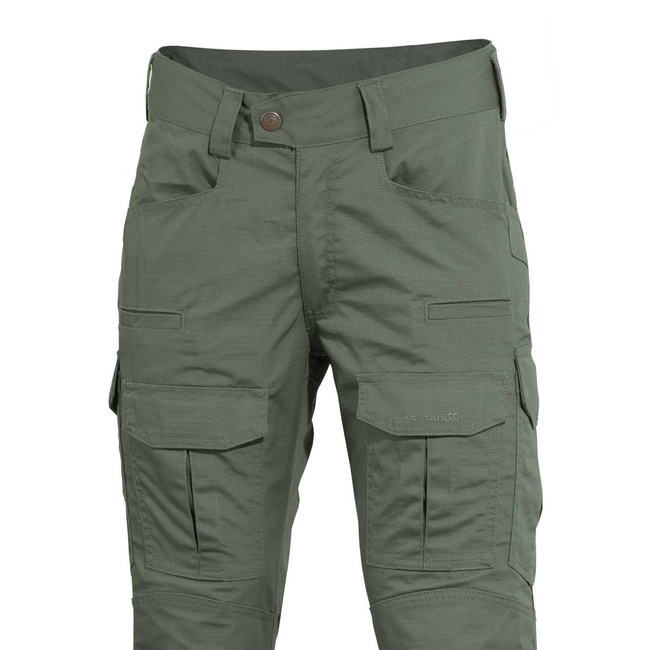 COMBAT PANTS - "LYCOS" - PENTAGON® - CAMO GREEN - LENGTH 32″