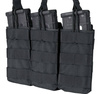 TRIPLE OPEN MAGAZINE POUCH - DEFCON 5® - BLACK