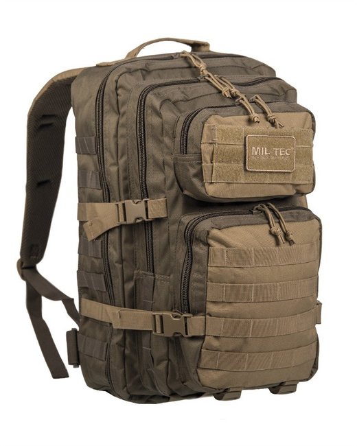 RUCSAC MARE US ASSAULT - 36 L - Mil-Tec® - VERDE RANGER/COYOTE