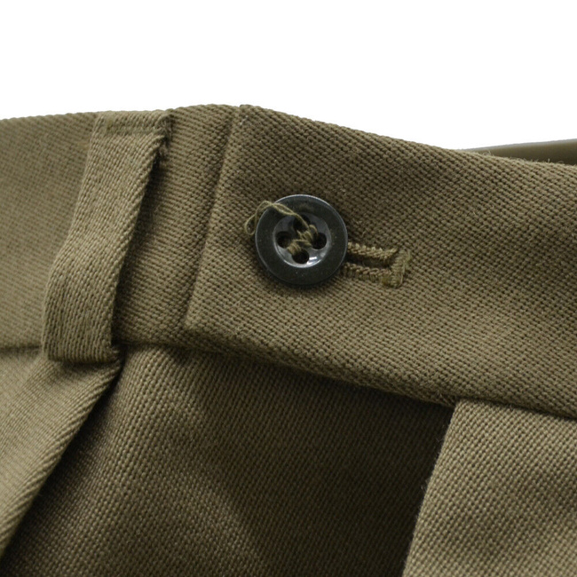 PANTALONI DE UNIFORMA VINTAGE DIN LANA DT/VT- SURPLUS MILITAR ARMATA OLANDEZA - TINUTA DE ZI CU ZI - VERDE OD - IN STARE BUNA