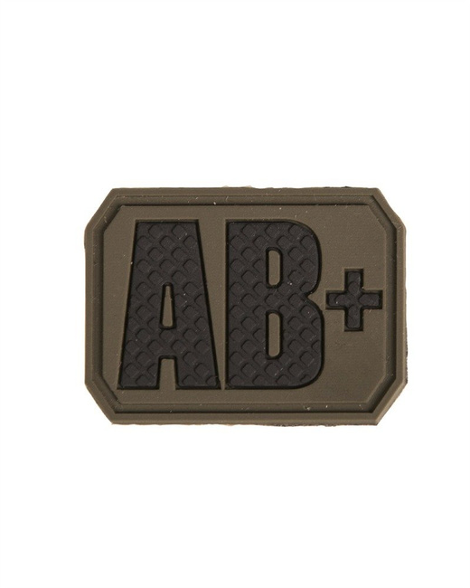 3D BLOOD TYPE PATCH - Mil-Tec® - OD GREEN - AB POS