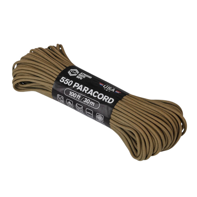 NYLON PARACORD - 550 LBS - 30 M/100 FT - Helikon-Tex - COYOTE